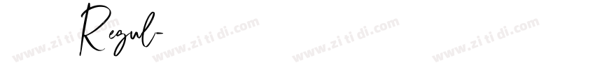 汉仪又是三更 Regul字体转换